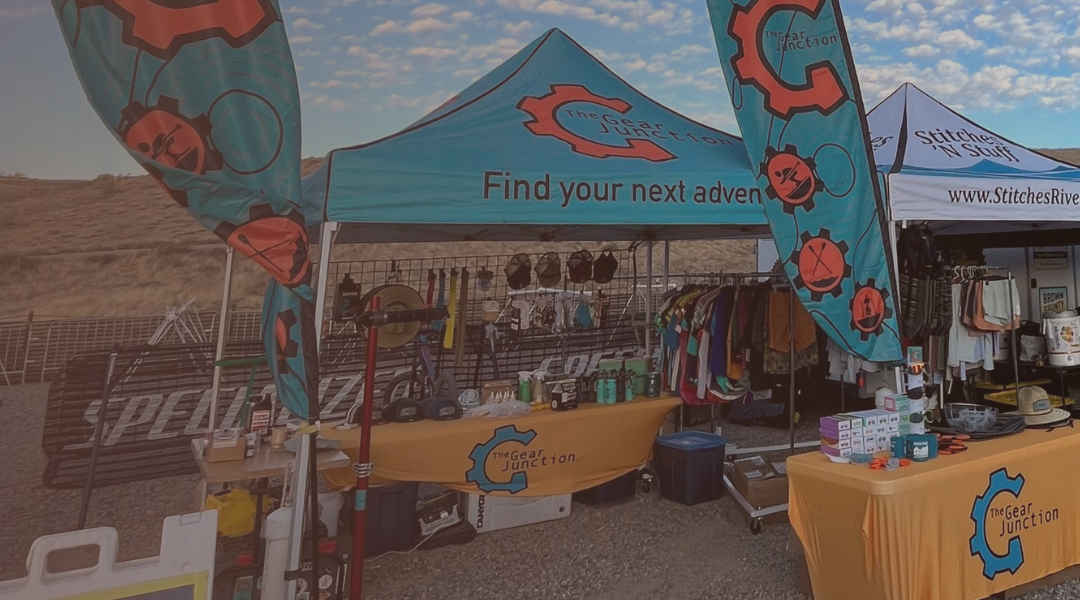 The Gear Junction booth at an outdoor event.